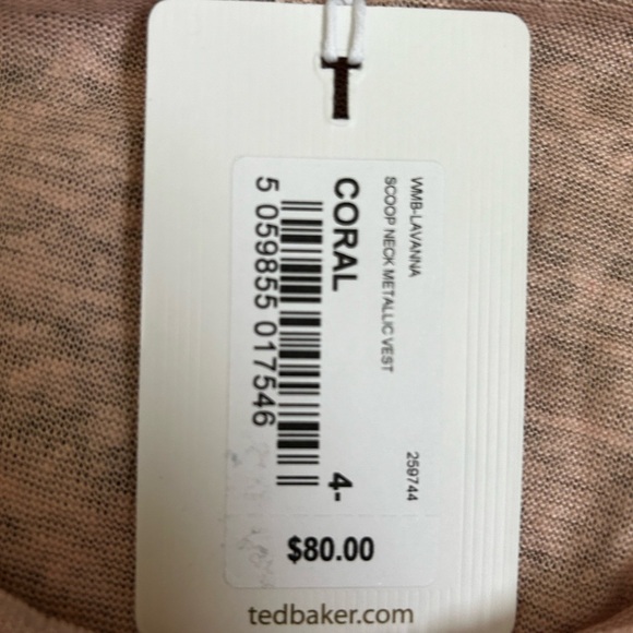 Ted Baker Lavanna Metallic Tank Top - Picture 5 of 5